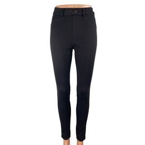 Uniqlo Heat Tech Women's Black High Rise Slim Fit Skinny Trousers Denim Jeans XS